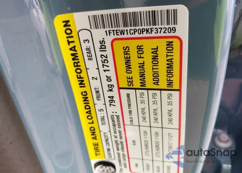 2023 Ford F-150 Xl из США, поврежденный, VIN 1FTEW1CP0PKF37209